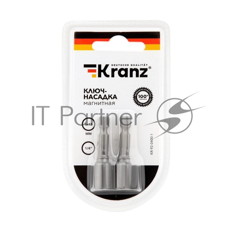 Ключ-насадка магнитная 1/4 6х48 мм (2 шт./уп.) Kranz