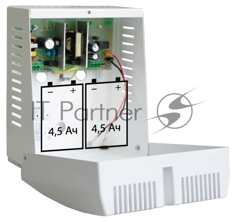 Источник бесперебойного питания СКАТ-2400М 24В 1.5А корпус под АКБ 2х4.5А.ч холодный пуск СС ТР ПБ Бастион 75