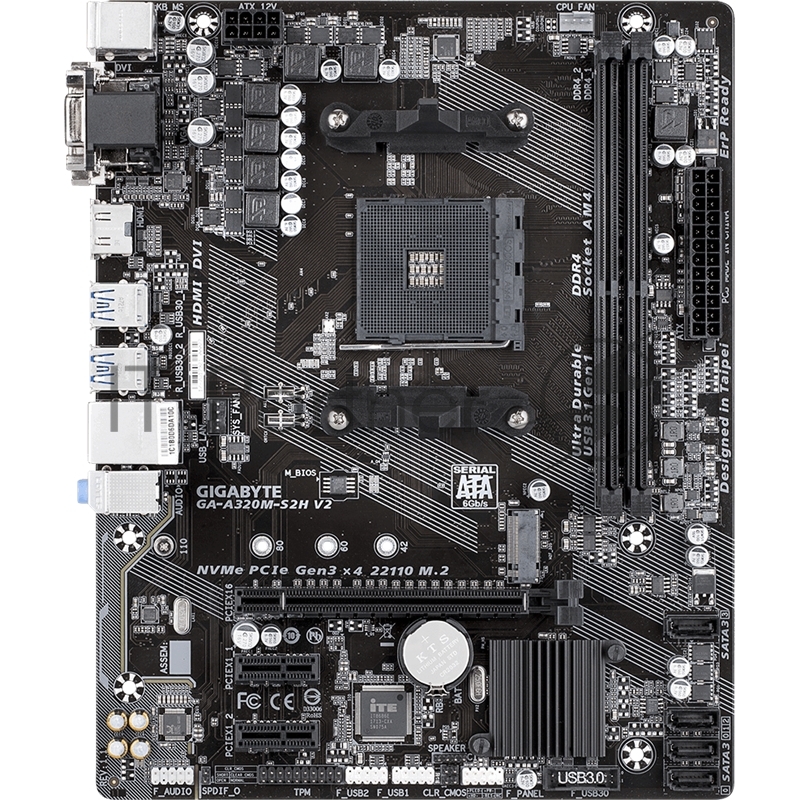 Материнская плата GIGABYTE GA-A320M-S2H V2 (rev.2.0)
