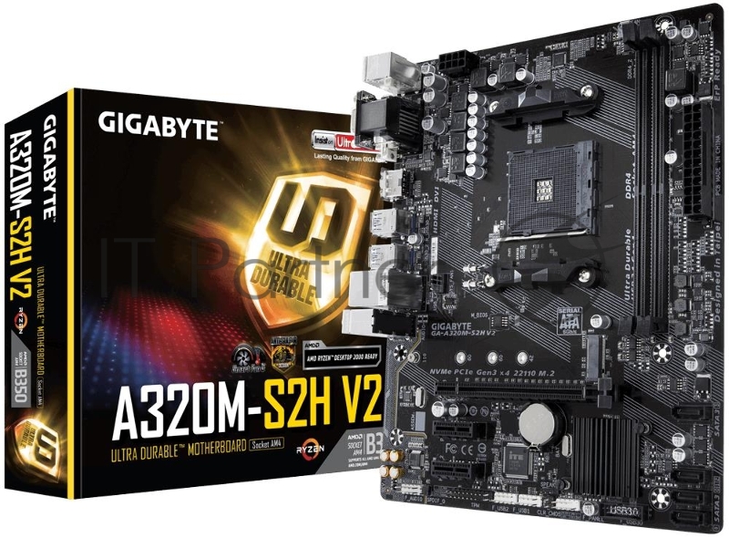 Материнская плата GIGABYTE GA-A320M-S2H V2 (rev.2.0)
