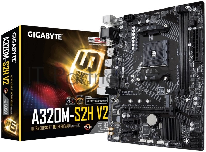 Материнская плата GIGABYTE GA-A320M-S2H V2 (rev.2.0)