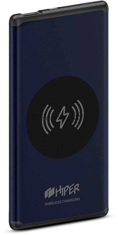 Внешний аккумулятор HIPER NANO V Li-Pol 5000 mAh QI 5W 2.4A 1xUSB 1xType-C, синий