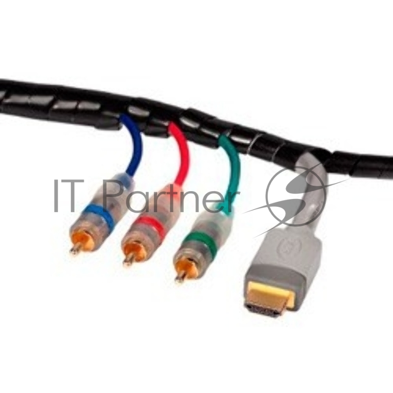 Спиральный шланг Hama H-20509 2.5м черный (00020509)