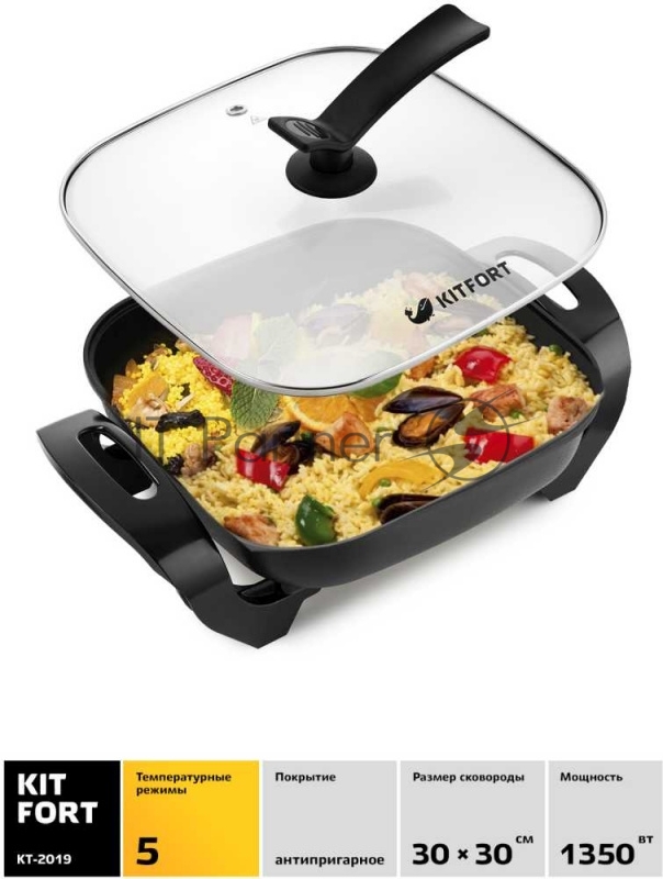 Сковорода электрическая Kitfort КТ-2019