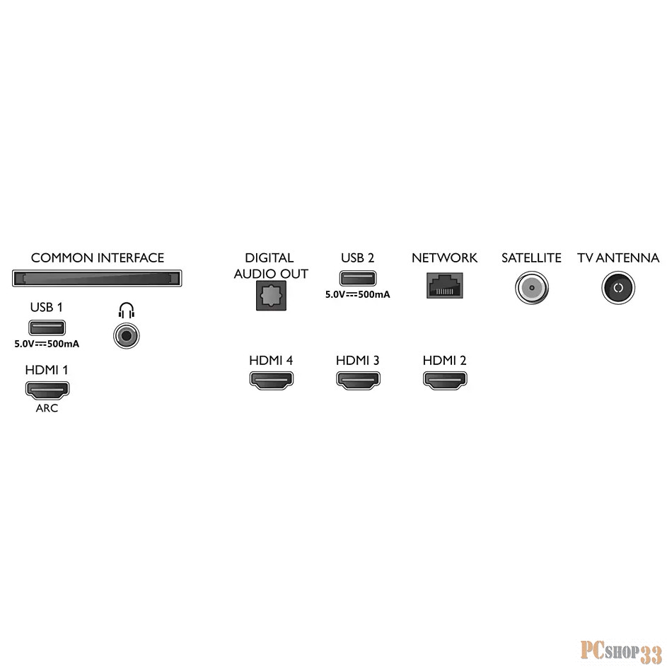 Телевизор LED Philips 55 55PUS7406/60 черный Ultra HD 60Hz DVB-T DVB-T2 DVB-C DVB-S DVB-S2 USB WiFi Smart TV (RUS)