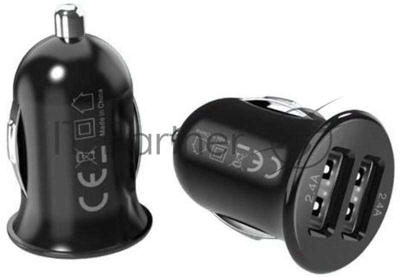 Зарядное устройство АЗУ (ACD-C242-X1B) 24Вт, 2xUSB, 5В, 4.8А RTL {120}