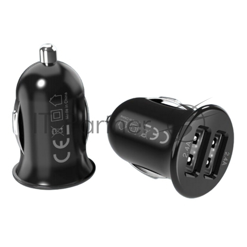 Зарядное устройство АЗУ (ACD-C242-X1B) 24Вт, 2xUSB, 5В, 4.8А RTL {120}