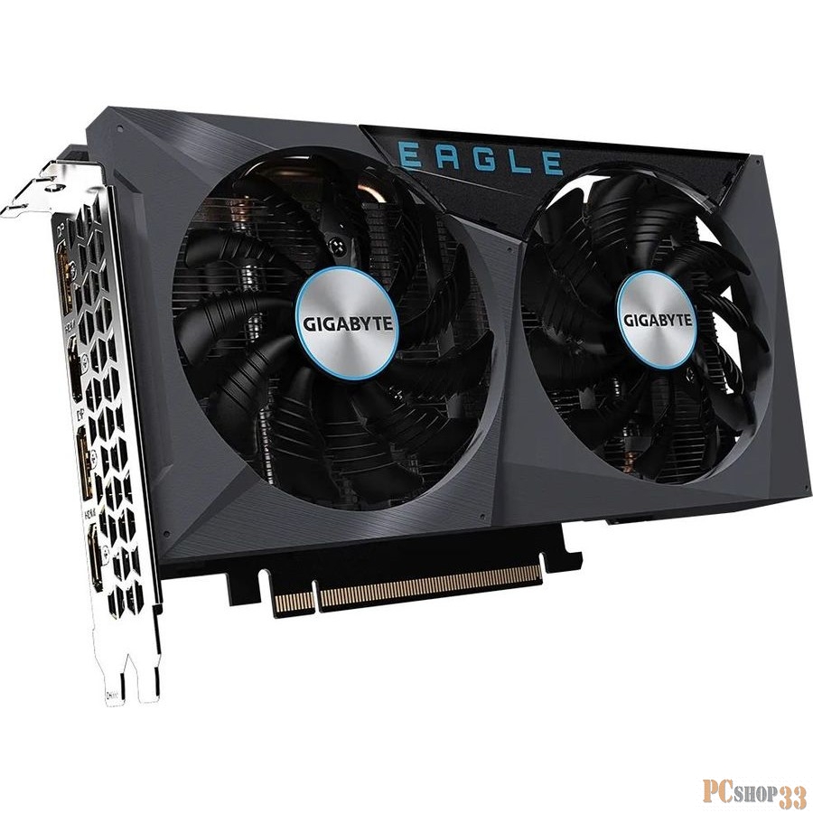Видеокарта Gigabyte PCI-E 4.0 GV-N3050EAGLE OC-8GD NVIDIA GeForce RTX 3050 8192Mb 128 GDDR6 1792/14000 HDMIx2 DPx2 HDCP Ret
