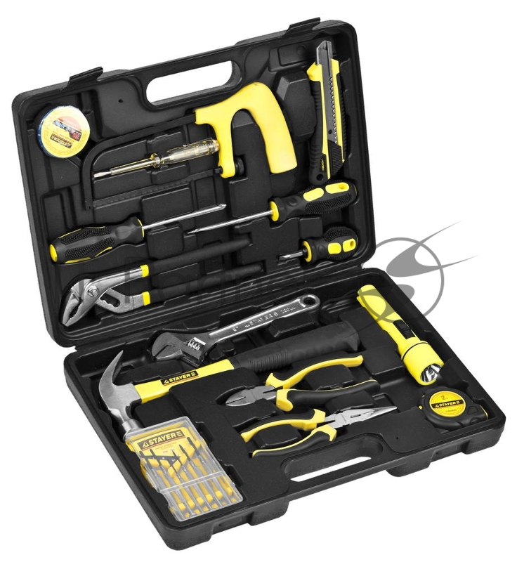 Наборы (Автомобильный) Набор инструментов STAYER STANDARD (22052-H15) МЕХАНИК для ремонтных работ, 15 предметов