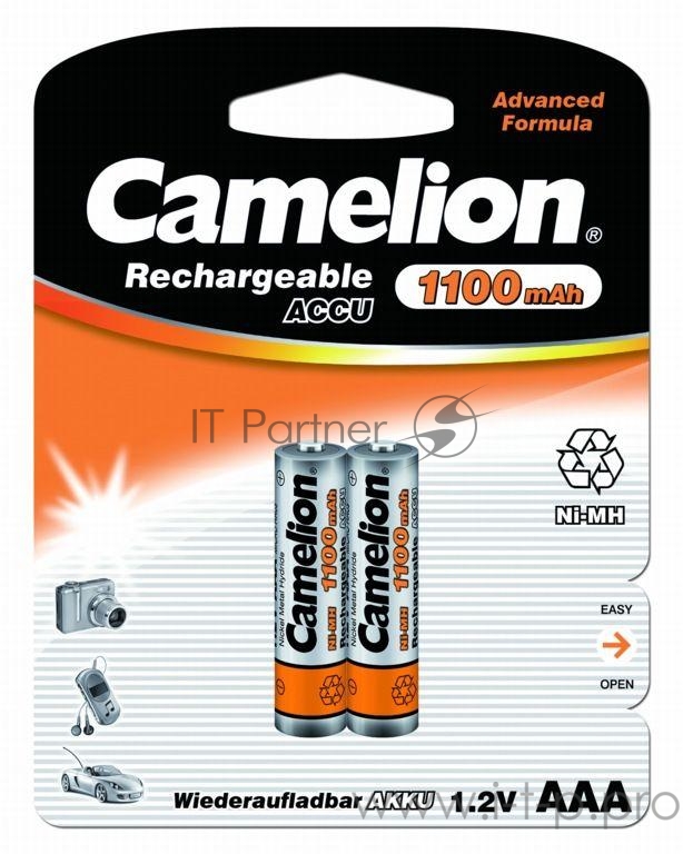 Аккумулятор Camelion AAA-1100mAh Ni-Mh BL-2 (NH-AAA1100BP2, аккумулятор,1.2В)