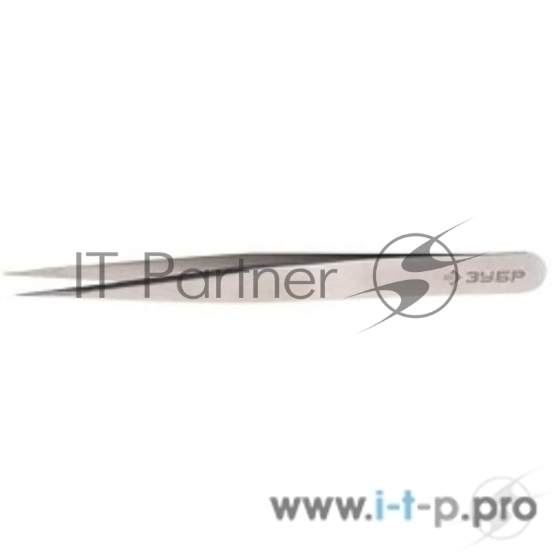 Ручной инструмент Пинцет ЗУБР д/электроники и точной механики, нерж. сталь, антимагнит, прямой, 165мм 22211-1-160