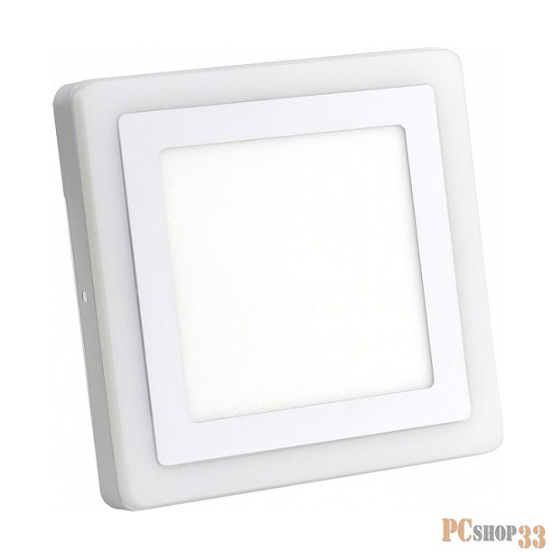 Smartbuy Светильники светодиодные бытовые Smartbuy SBLSq1-DLB-13-65K-O Накладной (LED) светильник Квадрат с желтой подсветкой DLB 13w/6500K+O/IP20