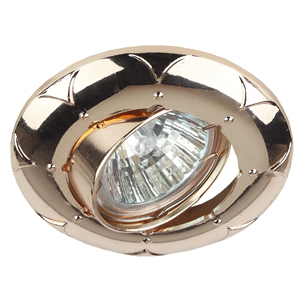 точечные светильники Эра Б0021518 KL69A GD Светильник литой пов. MR16,12V/220V, 50W золото