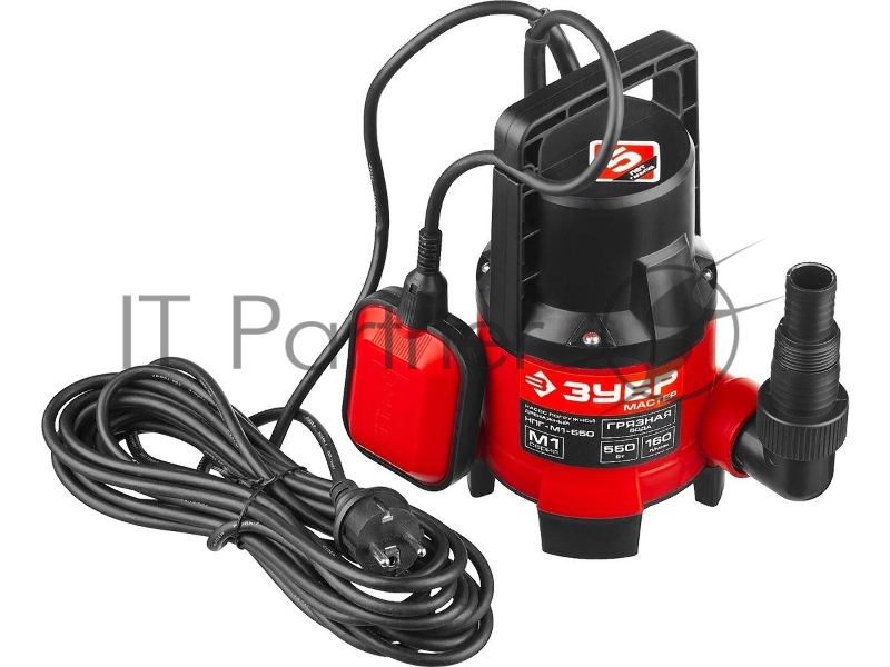 Насос ЗУБР НПГ-М1-550 мастер м1 погружной дренажный для грязной воды d частиц до 35мм 550Вт 160л/м
