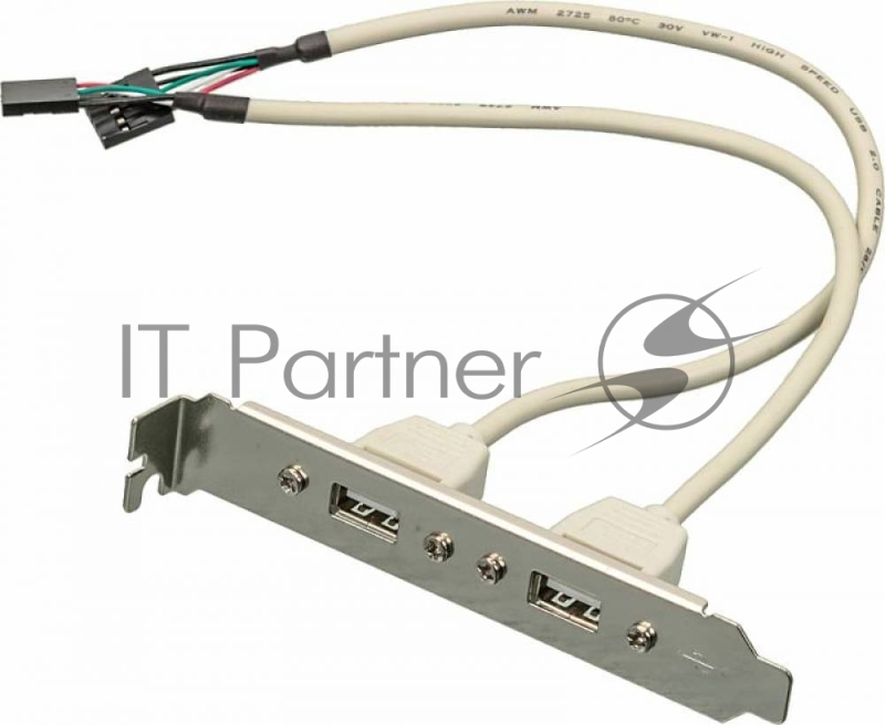 Адаптер USB Bracket 2xUSB2.0 Bulk