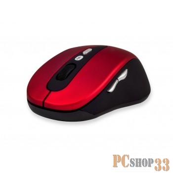 Мышь CBR CM-530 Bluetooth Red, Мышь 1200/1600/2400 dpi, 2 доп.кл., софттач, мини