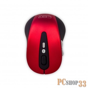 Мышь CBR CM-530 Bluetooth Red, Мышь 1200/1600/2400 dpi, 2 доп.кл., софттач, мини