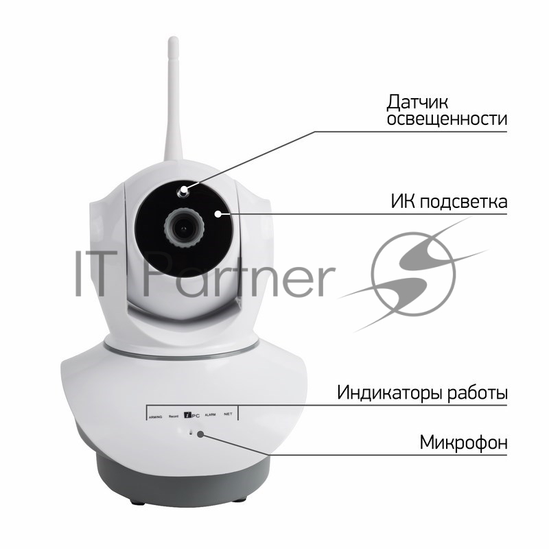 Беспроводная поворотная 4G (LTE) Smart HD камера, ИК 10 м