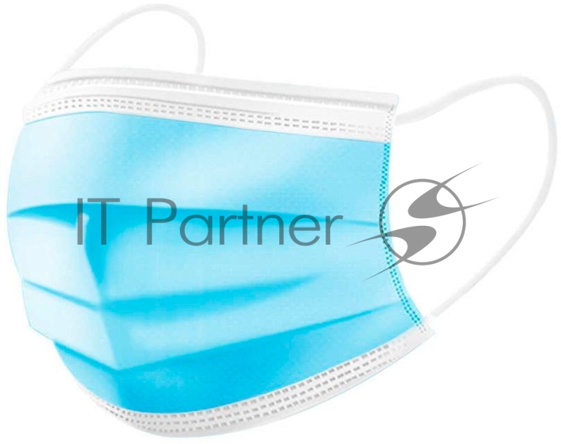 Маска медицинская Эвемед однораз. 3-слой. на резинке голубой (упак.:50шт)