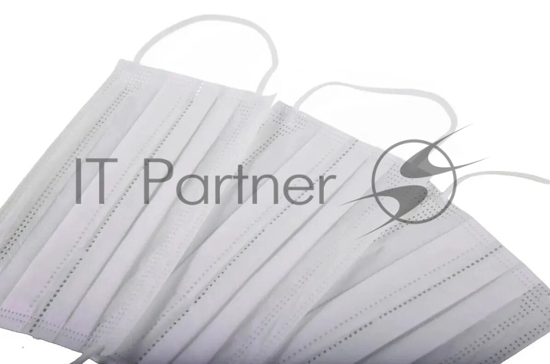 Маска медицинская КИТ Элит Классик однораз. 3-слой. на резинке белый (упак.:50шт)