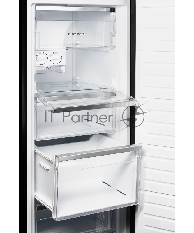 Отдельностоящая морозильная камера Kuppersberg NFS 186 BK, габариты (ВхШxГ): 1860х595X650 мм, объем 280л, 41 дБ, No frost, ледогенератор, черный