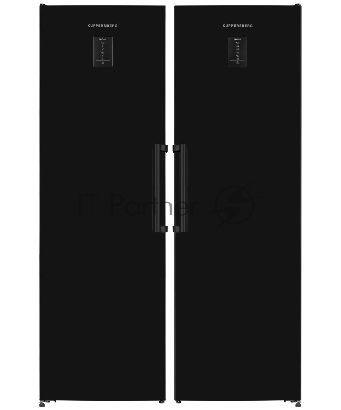 Отдельностоящая морозильная камера Kuppersberg NFS 186 BK, габариты (ВхШxГ): 1860х595X650 мм, объем 280л, 41 дБ, No frost, ледогенератор, черный