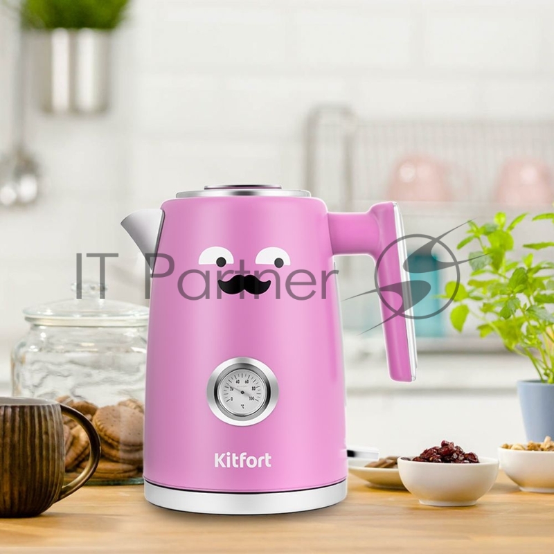 Чайник электрический Kitfort КТ-6144-1 1.7л. 2200Вт лавандовый (корпус: пластик)