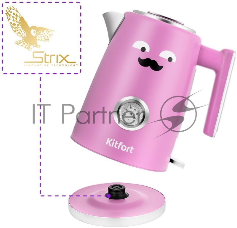 Чайник электрический Kitfort КТ-6144-1 1.7л. 2200Вт лавандовый (корпус: пластик)