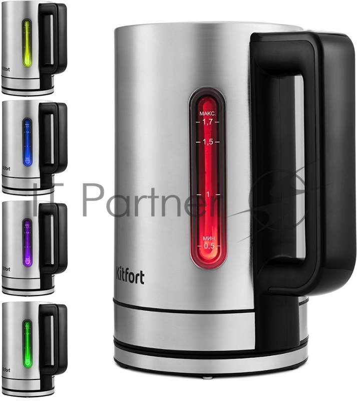 Чайник электрический Kitfort КТ-6143 1.7л. нержавеющая сталь (корпус: нержавеющая сталь)