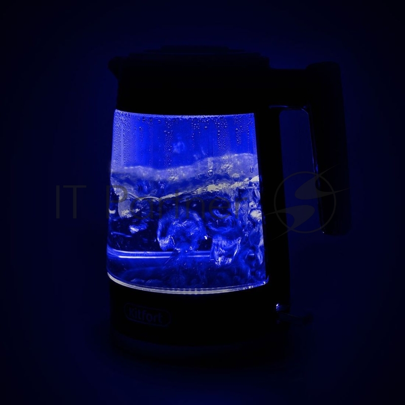 Чайник электрический Kitfort КТ-6141 1.7л. 2200Вт черный (корпус: стекло)