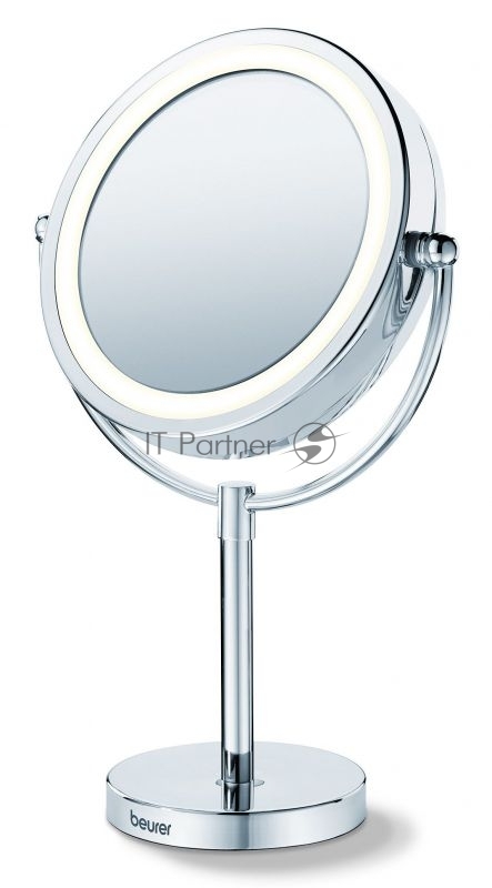 Зеркало двустороннее Beurer BS69 для лица d=17см 1.9Вт серебристый