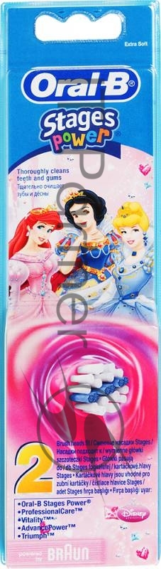 Насадка для зубных щеток Oral-B Kids Stages EB10K (упак.:2шт) для детской зубной щетки, для девочек