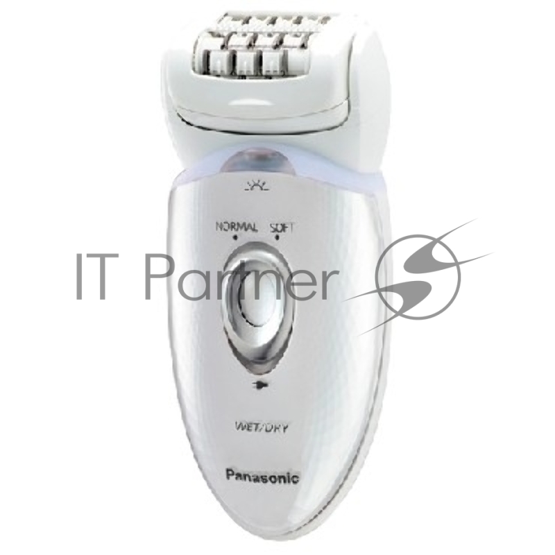 Эпилятор Panasonic ES-ED53-W520 с led-подсветкой для сухой/влажной эпиляции, наклонная эпиляционная головка, 4 сменные насадки, 1 скорость, работает от аккумулятора