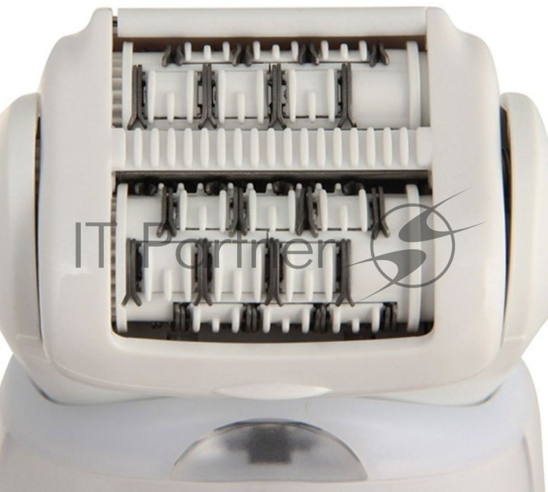 Эпилятор Panasonic ES-ED53-W520 с led-подсветкой для сухой/влажной эпиляции, наклонная эпиляционная головка, 4 сменные насадки, 1 скорость, работает от аккумулятора