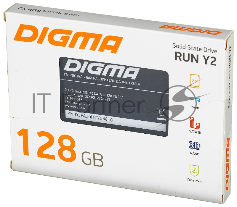 Накопитель SSD Digma SATA III 128Gb DGSR2128GY23T Run Y2 2.5
