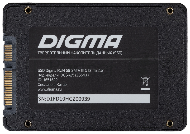 Накопитель SSD Digma SATA III 512Gb DGSR2512GS93T Run S9 2.5
