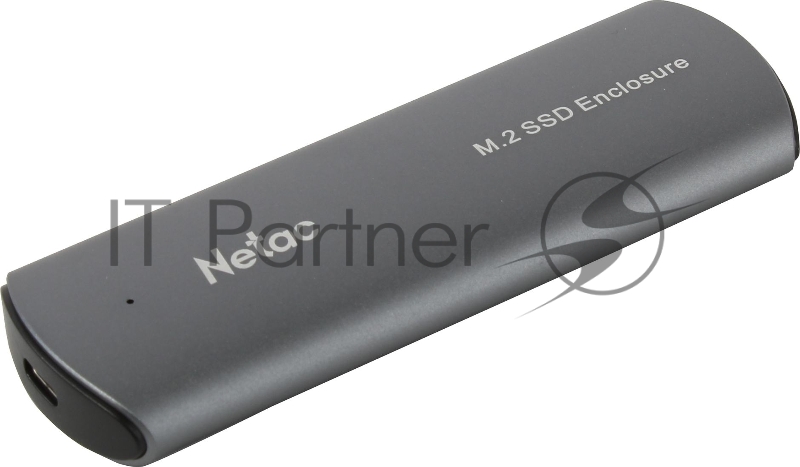 Внешний бокс M.2 NVMe/SATA SSD Netac WH31 NT07WH31-32CA слайд алюминиевый корпус, совместим 2280/2260/2242/2230, серебристый