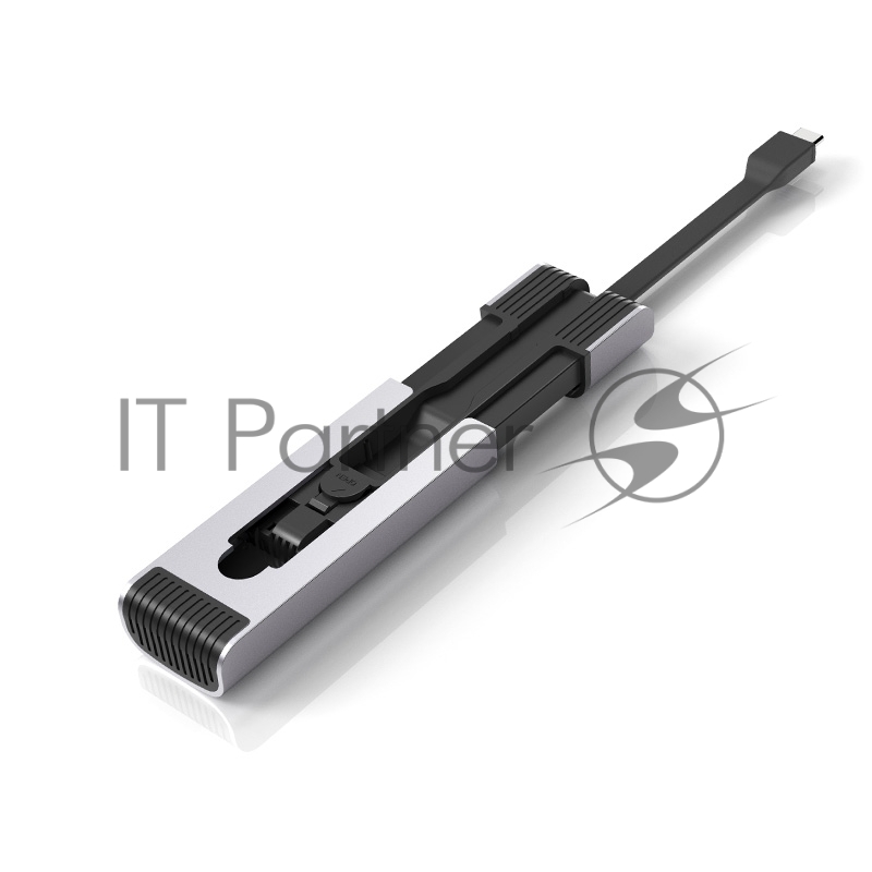 Внешний бокс M.2 SATA SSD Netac WH21NT07WH21-30C0 слайд алюминиевый корпус, совместим 2280/2260/2242/2230, серебристый