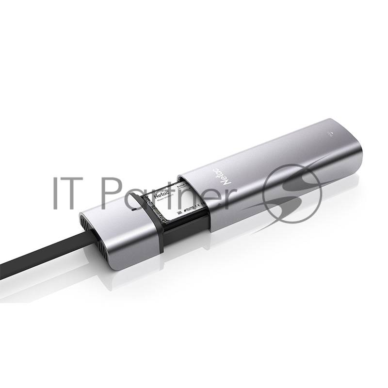 Внешний бокс M.2 SATA SSD Netac WH21NT07WH21-30C0 слайд алюминиевый корпус, совместим 2280/2260/2242/2230, серебристый