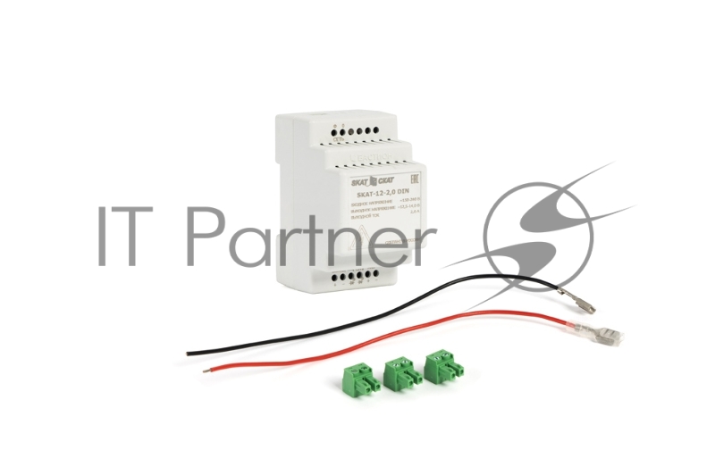 Источник питания SKAT-12-2.0 DIN 12В 2,3А АКБ внешн. 1х7-17Ач ток заряда 2,0–Iнагр. SKAT-12-2.0 DIN power supply 12V 2.3A external battery 1х7-17Ah charge current 2.0 – Iload.