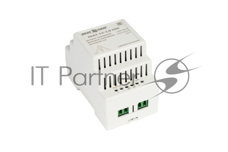 Источник питания SKAT-12-2.0 DIN 12В 2,3А АКБ внешн. 1х7-17Ач ток заряда 2,0–Iнагр. SKAT-12-2.0 DIN power supply 12V 2.3A external battery 1х7-17Ah charge current 2.0 – Iload.