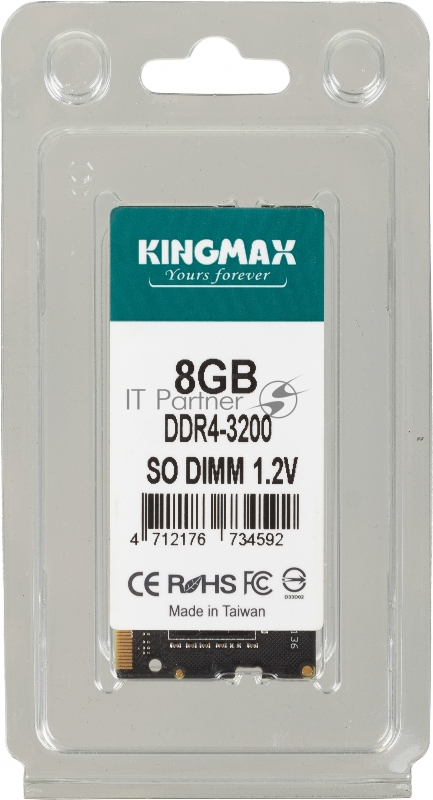 Память DDR4 8Gb 3200MHz Kingmax KM-SD4-3200-8GS RTL CL17 SO-DIMM 260-pin 1.2В dual rank