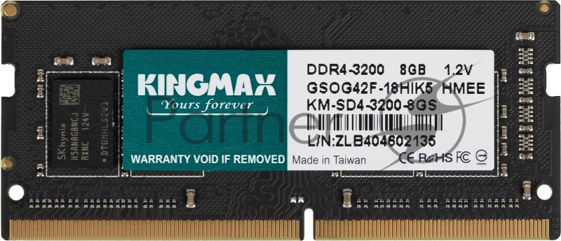 Память DDR4 8Gb 3200MHz Kingmax KM-SD4-3200-8GS RTL CL17 SO-DIMM 260-pin 1.2В dual rank