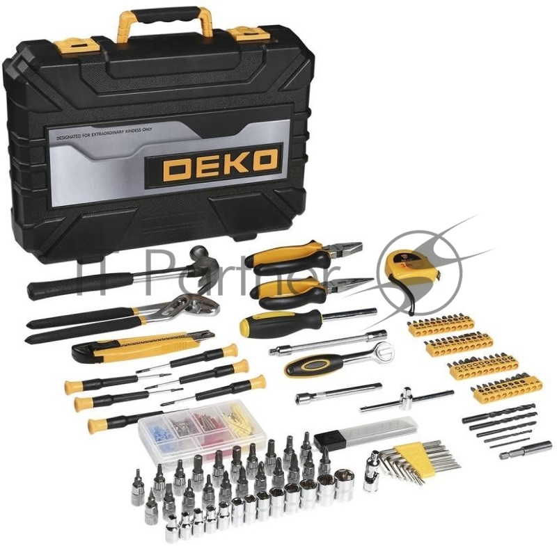 Набор инструментов Deko DKMT196 196 предметов (жесткий кейс)