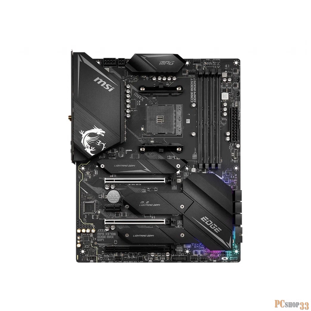 Материнская плата MSI MPG X570S EDGE MAX WIFI MS-7D53MPG X570S EDGE MAX WIFI601-7D53-010,10801-7D53-00 MPG X570SEDGE MAX WIFI,X570,4DDR4,3PCI-Ex16,3M.2 Gen2,8USB3.2Gen1,HD Aud,
