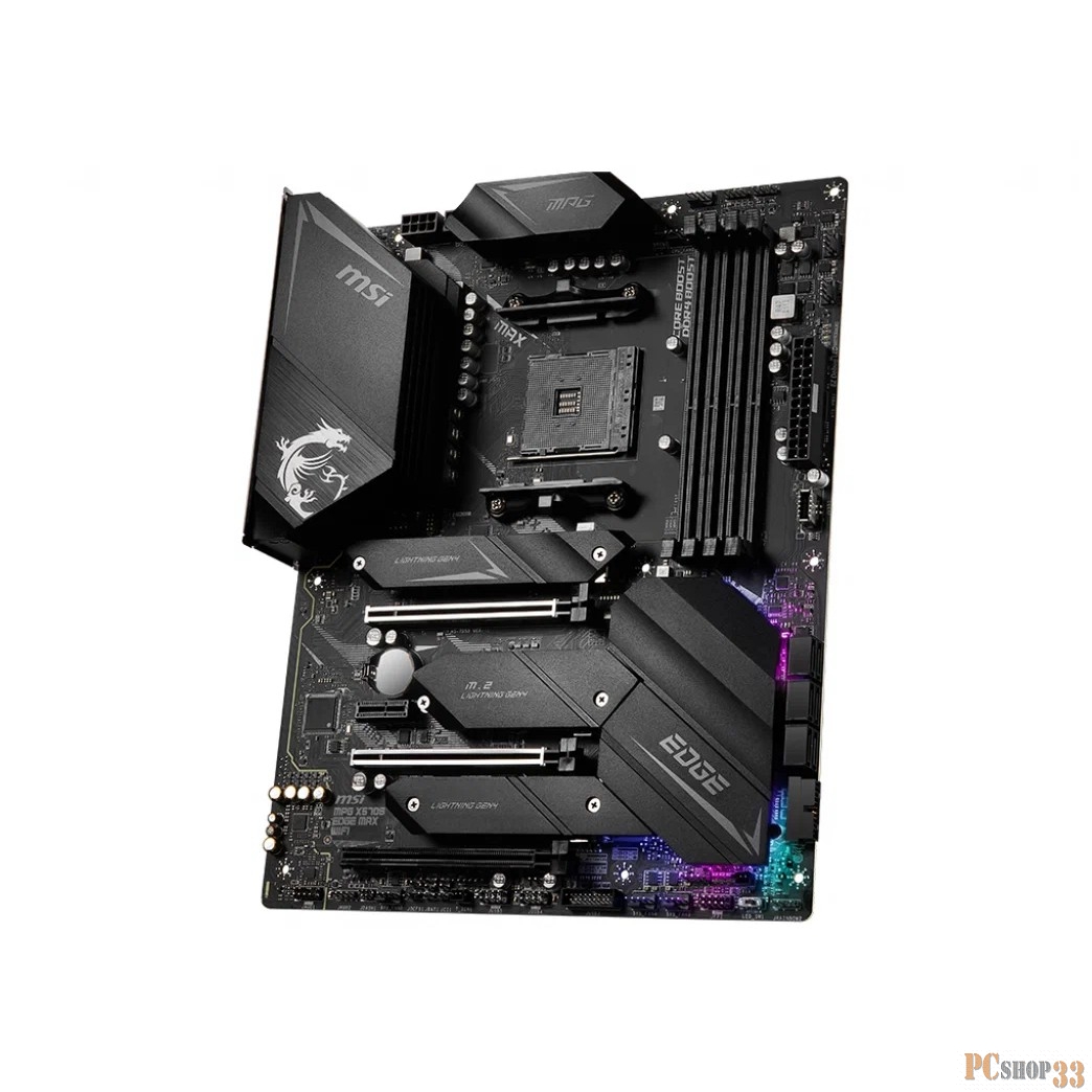 Материнская плата MSI MPG X570S EDGE MAX WIFI MS-7D53MPG X570S EDGE MAX WIFI601-7D53-010,10801-7D53-00 MPG X570SEDGE MAX WIFI,X570,4DDR4,3PCI-Ex16,3M.2 Gen2,8USB3.2Gen1,HD Aud,