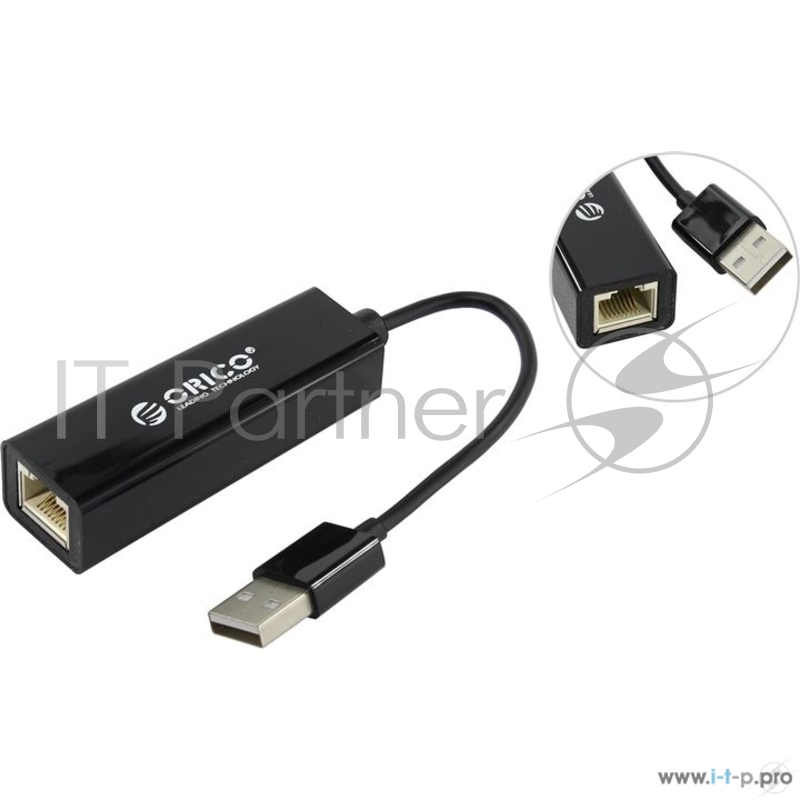 Адаптеры USB Ethernet ORICO UTJ-U2-BK Адаптер USB Ethernet Orico UTJ-U2 (черный)