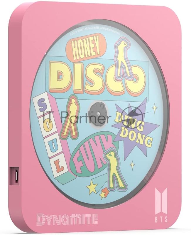 Внешний DVD-приводLG K-POP BTS Dynamite Multi OS DVD writer Pink External Slim ODD GPM2MK10 USB 2.0, M-DISC 4/8x, DVD±R 8x, DVD±RW 8/6x, DVD±R DL 6x, DVD-RAM 5x, CD-RW 24x, CD-R 24x, DVD-ROM 8x, CD 24x, Compatible with Android, Windows, Mac, FireOS,