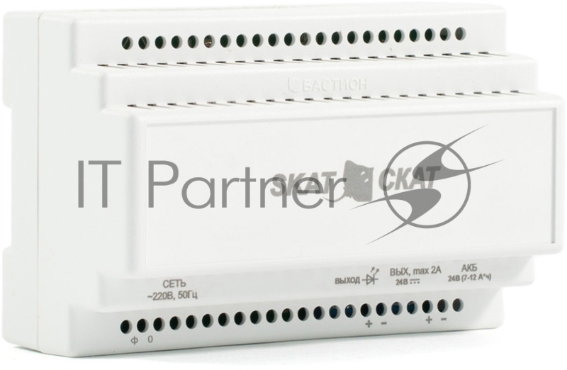 Источник питания SKAT-24-2,0 DIN 24В 2А пластиковый корпус под DIN рейку 35 мм SKAT-24-2,0 DIN power supply 24V 2A plastic case for 35 mm DIN rail