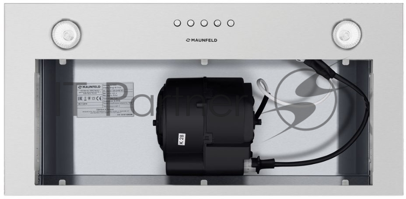 Кухонная вытяжка MAUNFELD Тип: полновстраиваемая, Цвет: нержавеющая сталь, Управление: кнопочное, Ширина, мм: 500, нержавеющая сталь